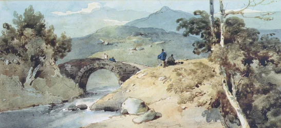 Paysage chinois avec pont